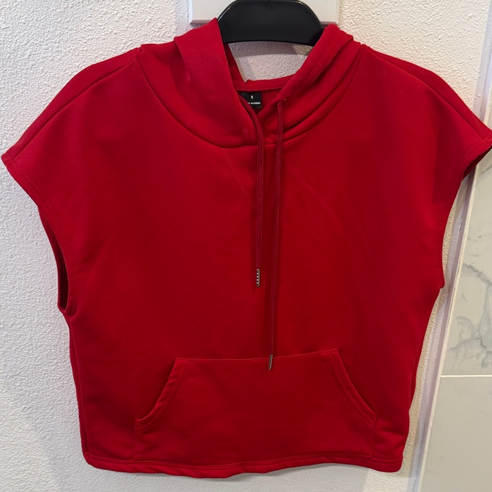 SHEIN Bold Red Women's Hoodie Sweatshirt